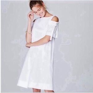 J. Jill Cold-Shoulder Knee Length Dress White Size S